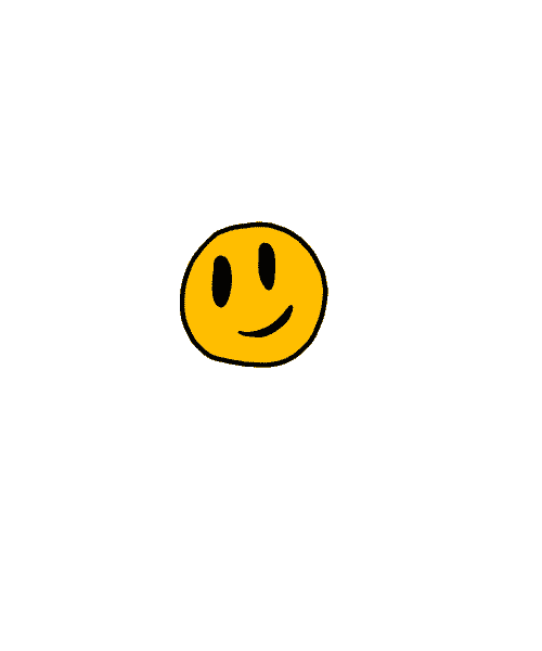 Happy Smiley Face Sticker by shootthecat