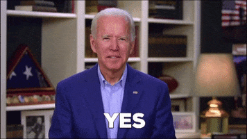 Joe Biden Yes GIF by The Late Show With Stephen Colbert
