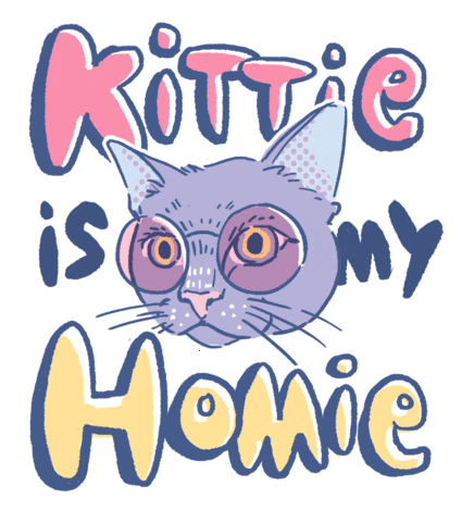 Cat Lady Kitty Sticker