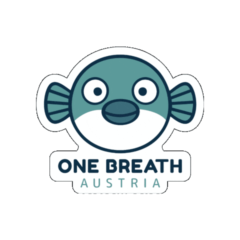 Freediving Pufferfish Sticker by Viktoria Urbanek