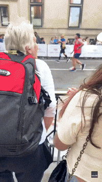 Loud, Kindly Strangers Help Elderly Woman Flag Down 75-Year-Old Husband Running Boston Marathon