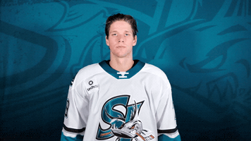 Hockey Staring GIF by San Jose Barracuda