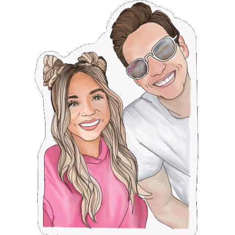 Couple Jordan Sticker by Dani Austin