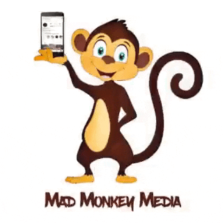 MadMonkeyMediaInc monkey cute monkey smiling monkey mad monkey media GIF