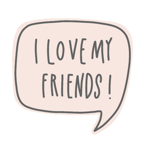 Love You Friends Sticker