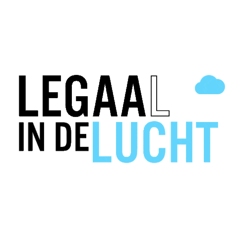 Legaal in de lucht Sticker
