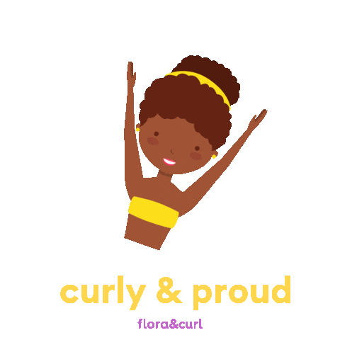 Afro Hair Curls Sticker by Flora & Curl