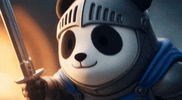 Fight Panda GIF by Pandu Pandas