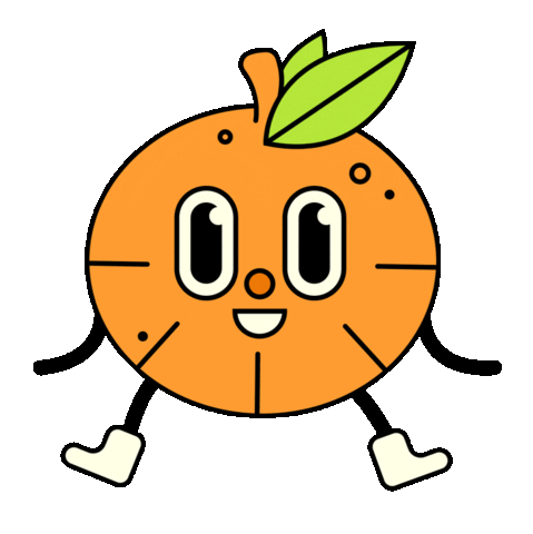 Orange Fruit Sticker by katycreates