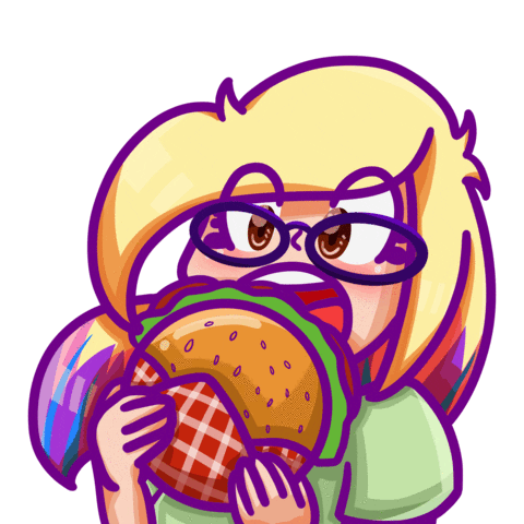 Burger Eating Sticker by ToranaPH