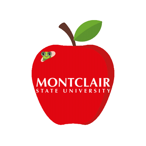 Red Hawks Apple Sticker by Montclair State University