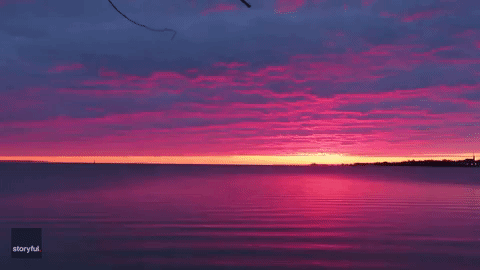 beach sunset gif