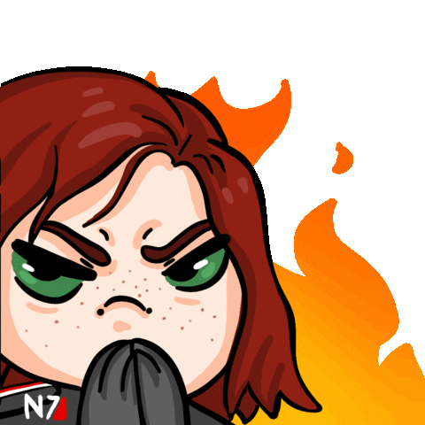 Angry Commander Shepard Sticker by Mass Effect