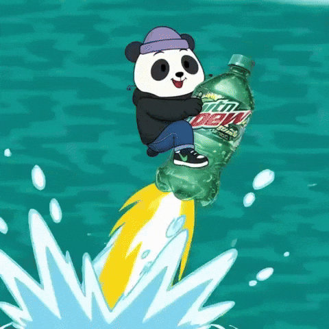 Mountain Dew Beach GIF by Pandu Pandas