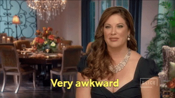 awkward real housewives GIF by Slice