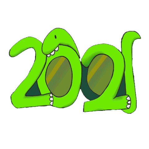 Glasses Year Sticker