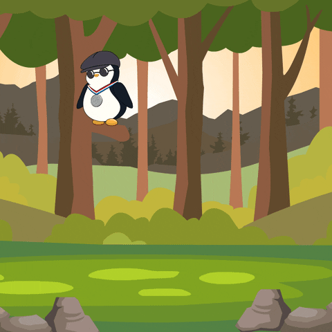 National Park Falling GIF by Pudgy Penguins