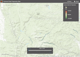 Cameron Peak Fire Progression Map GIF