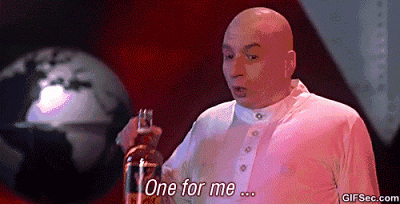 Dr Evil drinking