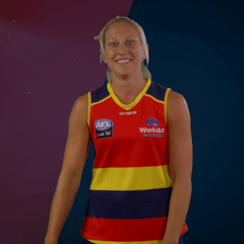 Mj Shrug GIF by Adelaide Crows