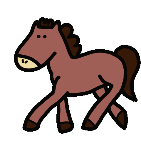 Horse Uma Sticker by てんりちゃん