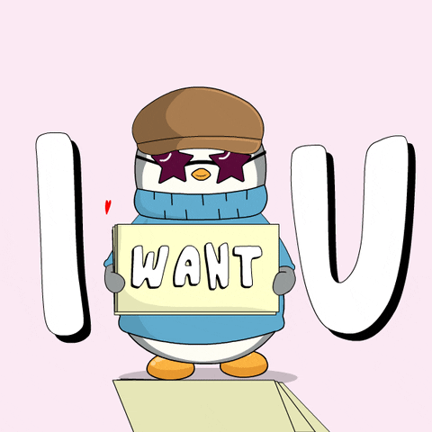 I Love You Hearts GIF by Pudgy Penguins