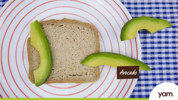 yamglutenvrij food lunch bread avocado GIF