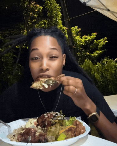 Jerk Chicken Eating GIF