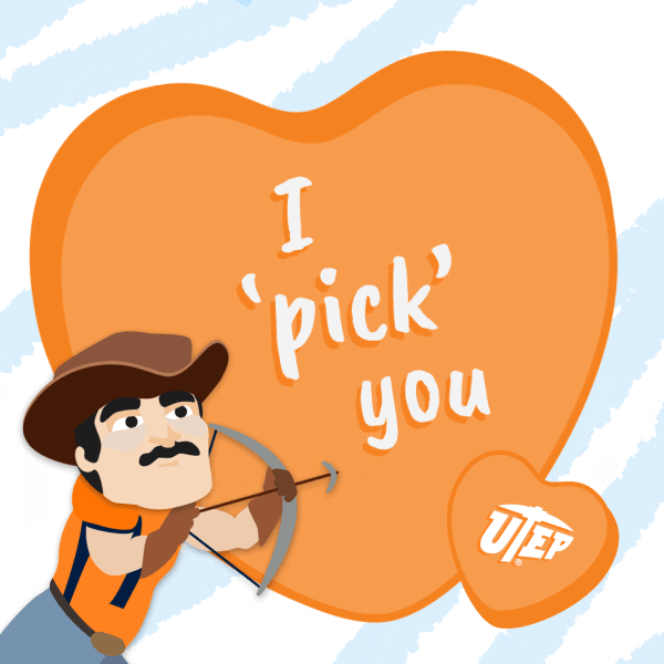 Valentines Day Heart GIF by UTEP Miners