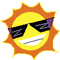 Sun Sunglasses Sticker