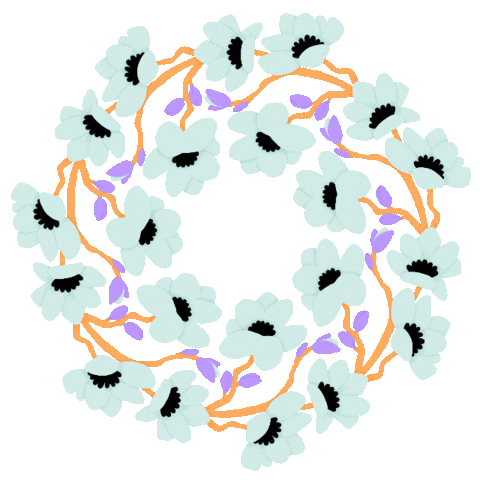 Loop Flower Sticker by Poupoutte