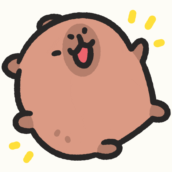 Happy Capybara GIF by sansanplanet