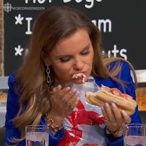 Dragons Den Eating GIF by CBC