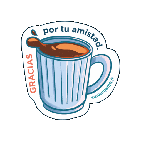Coffee Thank You Sticker by Blue Luna