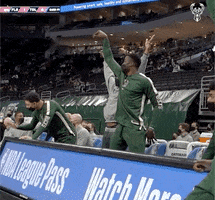3 Point Reaction GIF by Milwaukee Bucks