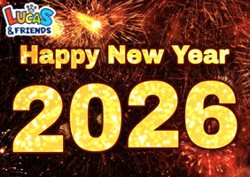 Happy New Year Party GIF by Lucas and Friends by RV AppStudios