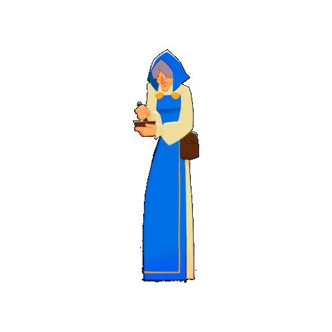 Old Lady Character Sticker by Helvetiq