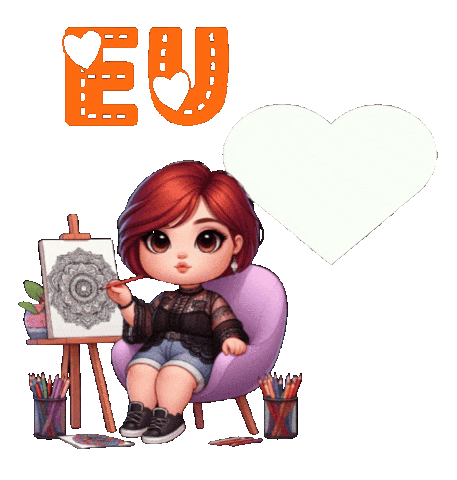 Eu Amo Colorir Sticker by Atelier das Arteiras