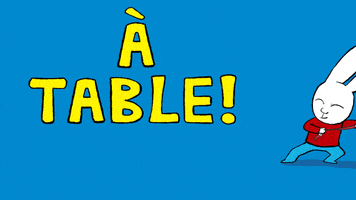 Diner Famille GIF par Simon Super Rabbit