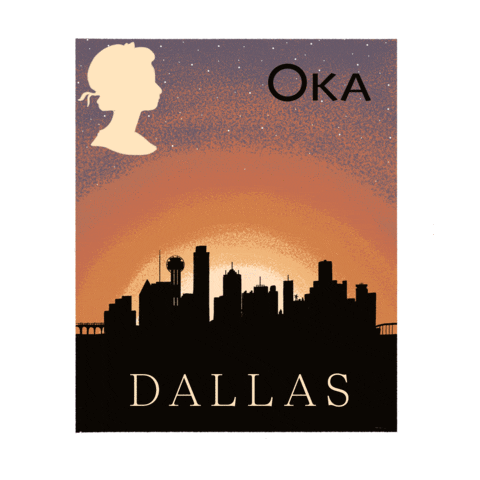 Dallas Skyline Sticker by OKA