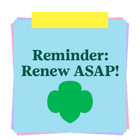 Reminder Renewal Sticker by Girl Scouts