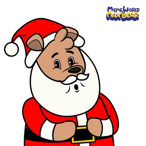 Ho Ho Ho Santa GIF by Meme World of Max Bear