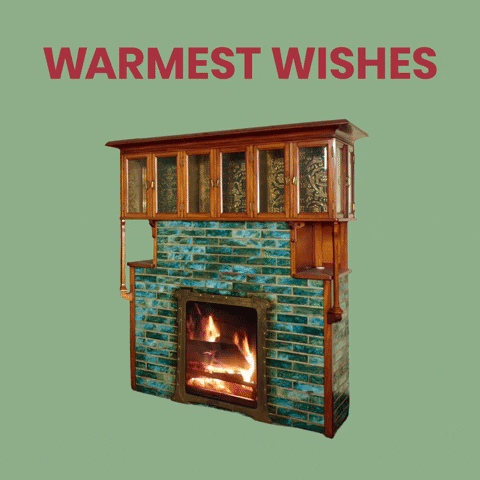 Happy Holidays Fireplace GIF by Design Museum Gent