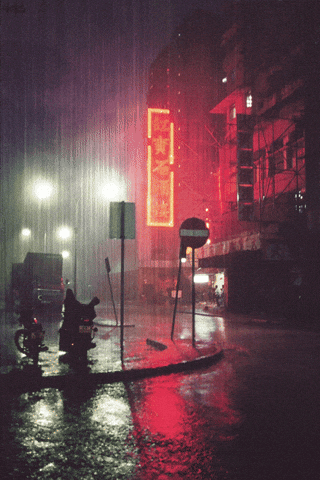 Raining China GIF