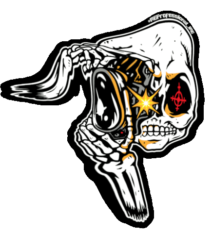 Skull Shooter Sticker by MG Professionalimg