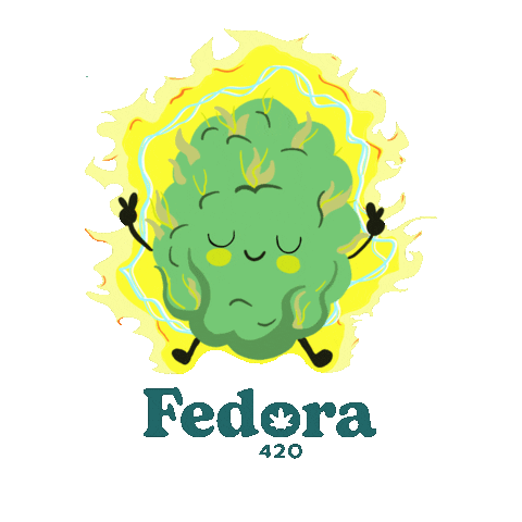 FEDORA 420 Sticker