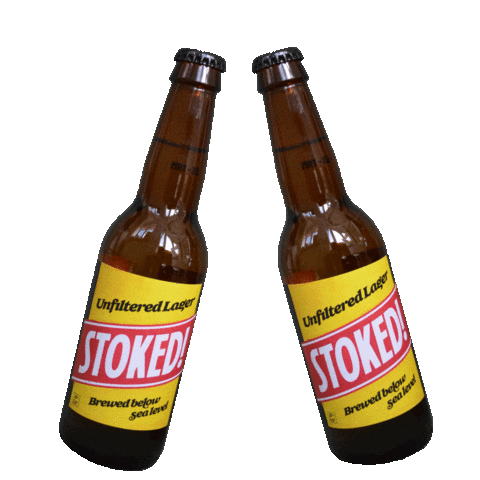 STOKED! Beer Sticker