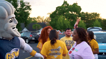 High Five Mascot GIF by Georgia Southwestern State University