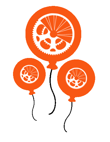 Birthday Balloons Sticker by purvelo cycle studios