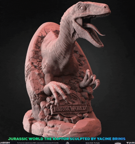Sculpting Jurassic Park GIF